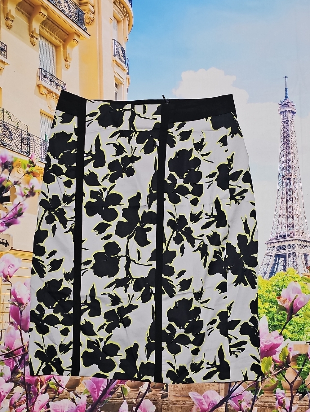 Bianca Elegant Lined Floral Pencil Skirt Size 6